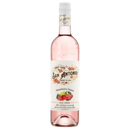 San Antonio Fruit Farm Strawberry Guava Italian Rose Wine Perspective: front