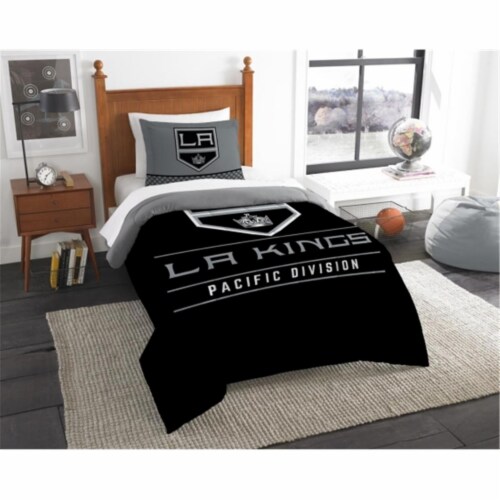 The Northwest 1NHL862010010RET NHL 86201 LA Kings Draft Comforter Set&#44; Twin Perspective: front