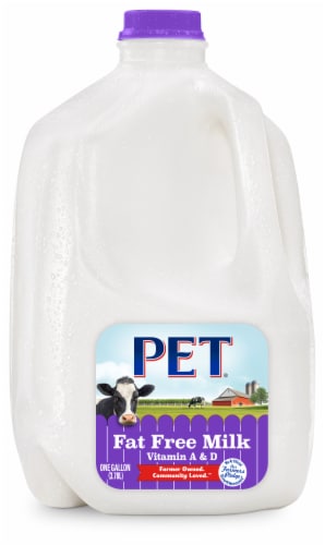 PET Dairy Fat Free Milk Perspective: front