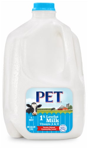 PET Dairy 1% Lowfat Milk Perspective: front
