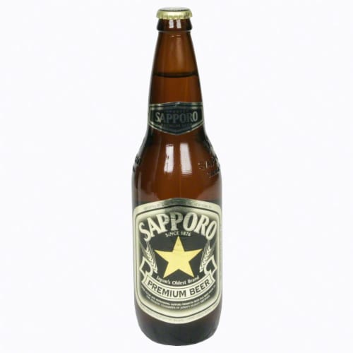 Sapporo Draft Beer Single Bottle Perspective: front