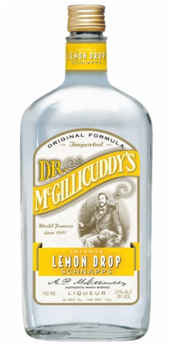 Dr. McGillicuddy's Intense Lemon Drop Schnapps Liqueur Perspective: front
