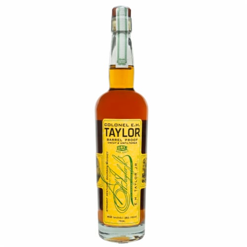 E. H. Taylor Jr. Barrel Proof Straight Kentucky Bourbon Whiskey Perspective: front