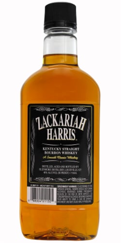 Zackariah Harris Kentucky 80 Proof Straight Bourbon Whiskey Perspective: front