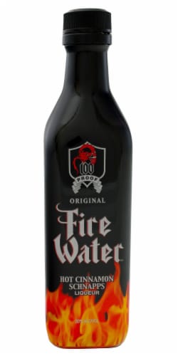 Fire Water Original Hot Cinnamon Schnapps Liqueur Perspective: front