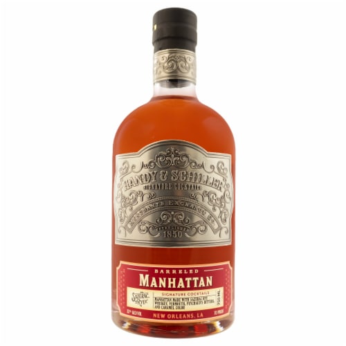 Handy & Schiller Manhattan Signature Ready to Drink Cocktail Single Bottle Perspective: front