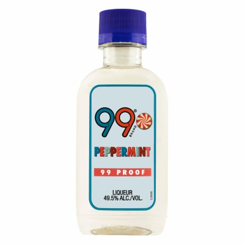 99 Brand Peppermint Liqueur Perspective: front