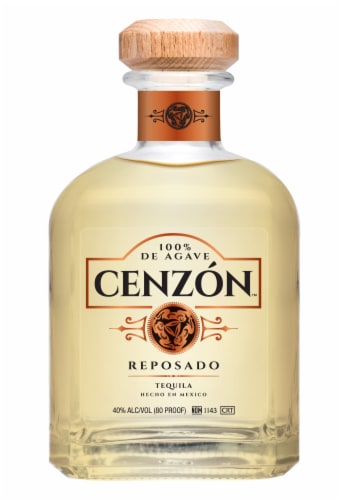 Cenzon 100% De Agave Reposado Tequila 80 Proof Perspective: front