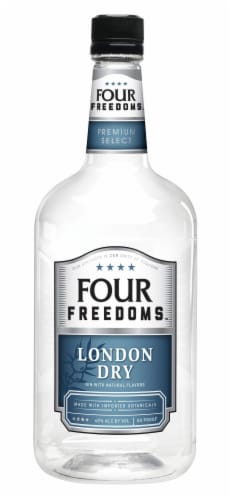 Four Freedoms London Dry Gin Perspective: front