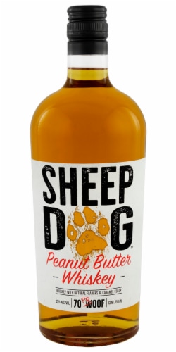 Sheep Dog Peanut Butter Whiskey Perspective: front