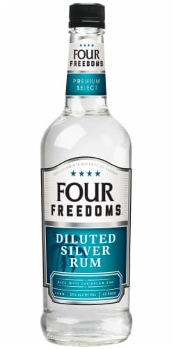 Four Freedoms® Diluted Silver White Rum Perspective: front