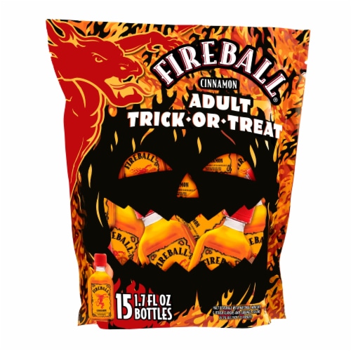 Fireball Cinnamon Malt Drink Trick or Treat Bag Perspective: front