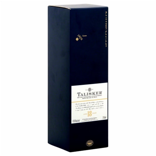 Talisker 18 Year Old Single Malt Scotch Whisky Perspective: front