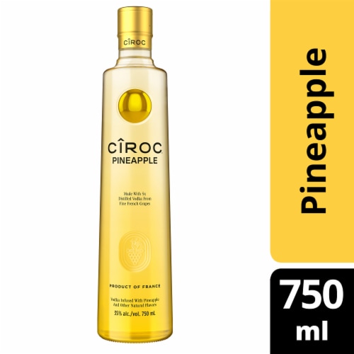 CIROC Pineapple (Made with Vodka Infused with Natural Flavors) Perspective: front