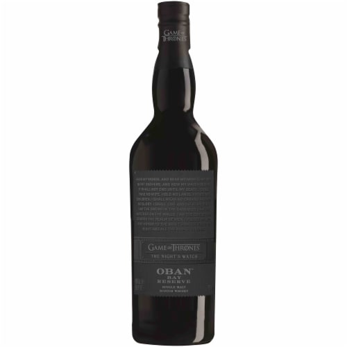 Oban Game of Thrones The Nights Watch Bay Reserve Single Malt Scotch Whisky Perspective: front