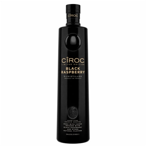CIROC Limited Edition Black Raspberry (Made with Vodka Infused with Natural Flavors) Perspective: front