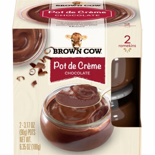 Brown Cow® Chocolate Pot de Creme Perspective: front
