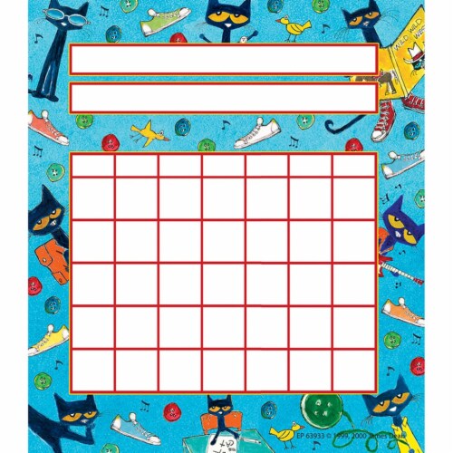 Pete the Cat® Incentive Charts, 5-1/4  x 6 , Pack of 36 Perspective: front