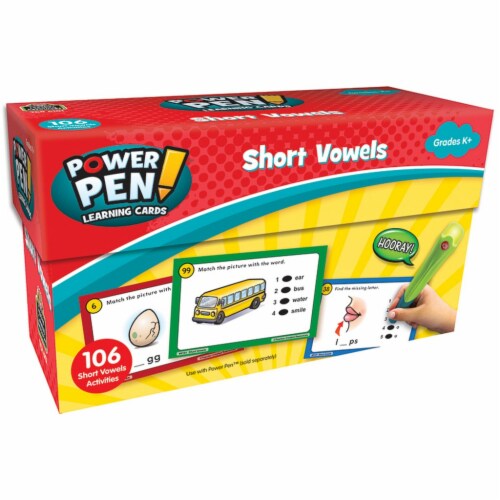 Power Pen™ Learning Cards: Short Vowels Perspective: front