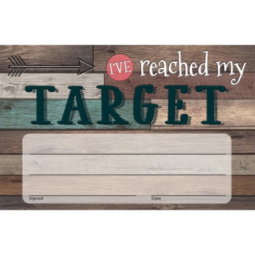 Teacher Created Resources TCR8821 Ive Reached My Target Awards for Kids for Grade PK Plus, Br Perspective: front