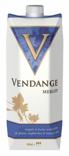 Vendange Box Merlot Go Pack Red Wine Perspective: front