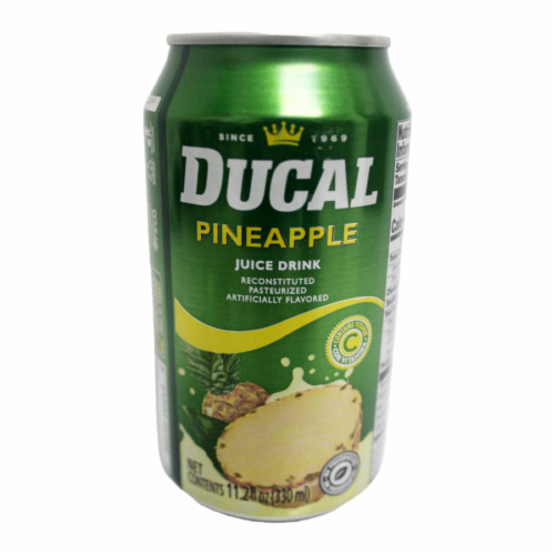 Ducal Pineapple Juice Drink Can Perspective: front