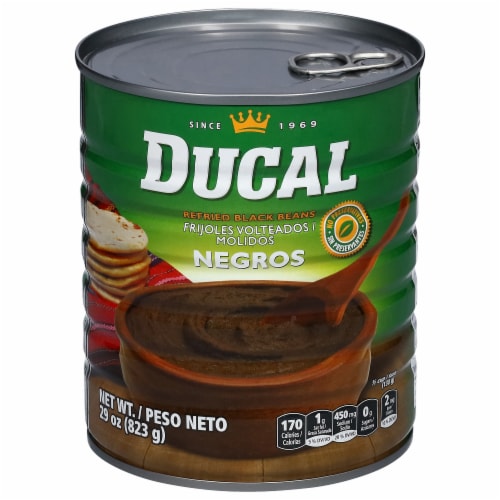 Ducal Refried Black Beans Perspective: front