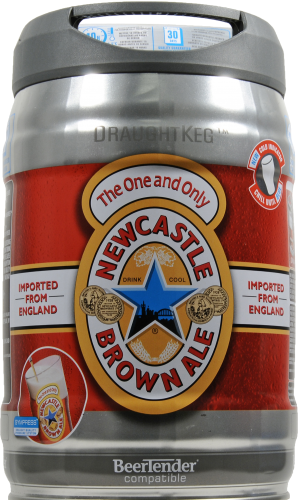 Newcastle Brown Ale Keg Perspective: front