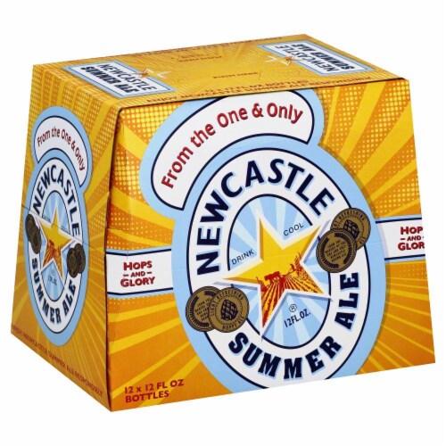 Newcastle Seasonal Beer Perspective: front