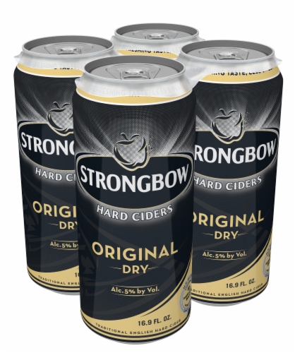 Strongbow Original Dry Hard Cider, 4 Pack, 16.9 fl oz Cans Perspective: front