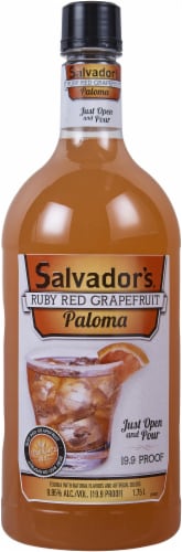 Salvador's Ruby Red Grapefruit Paloma Ready to Drink Cocktail Perspective: front