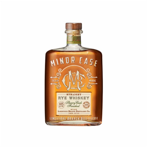 Minor Case Sherry Cask Finished Kentucky Straight Rye Whiskey Perspective: front