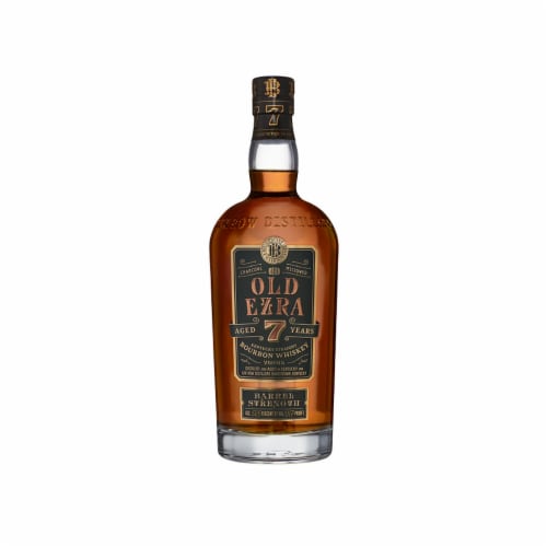Ezra Brooks Aged 7 Years Old Kentucky Straight Bourbon Whiskey Perspective: front
