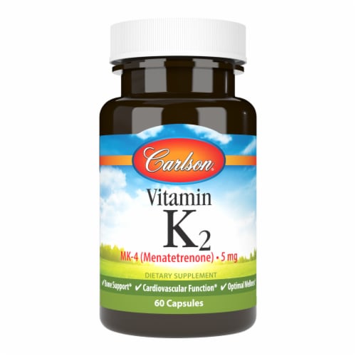 Carlson Vitamin K2 Capsules 5mg Perspective: front