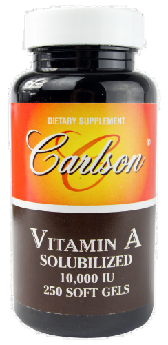 Carlson Vitamin A Solubilized Soft Gels Perspective: front