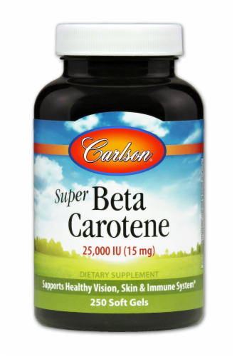 Carlson Super Beta Carotene 25000 IU Dietary Supplement Perspective: front