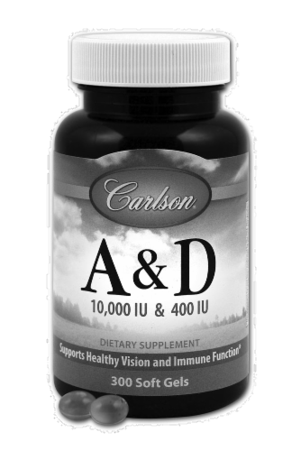 Carlson Vitamins A & D Soft Gels Perspective: front