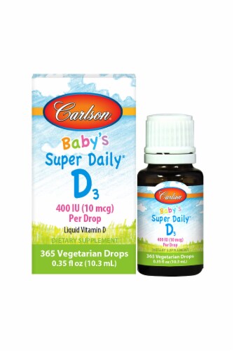 Carlson Super Daily D3 for Baby Liquid Vitamin D Perspective: front