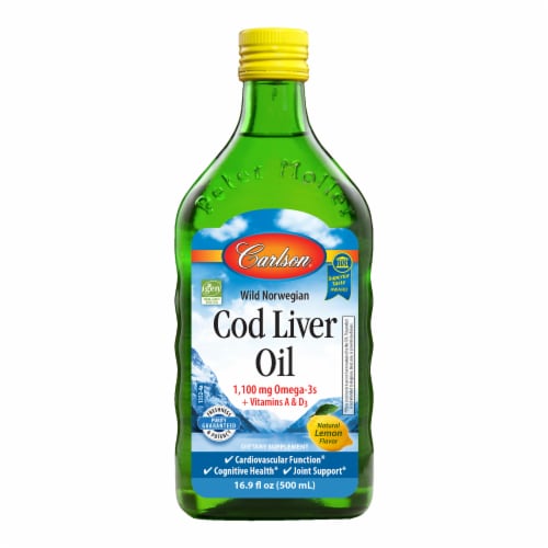 Carlson Lemon Norwegian Cod Liver Oil Perspective: front