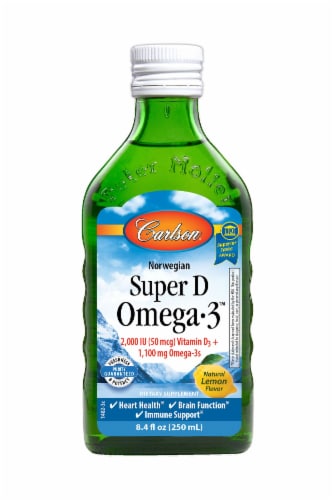 Carlson Norwegian Super D Omega-3 Dietary Supplement Liquid Perspective: front