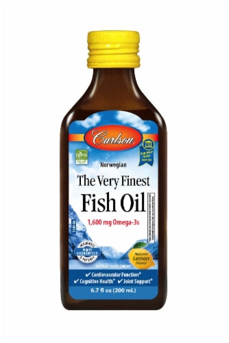 Carlson the Very Finest Lemon Fish Oil Perspective: front