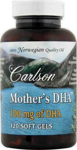 Carlson Mother's DHA 100mg Softgels Perspective: front