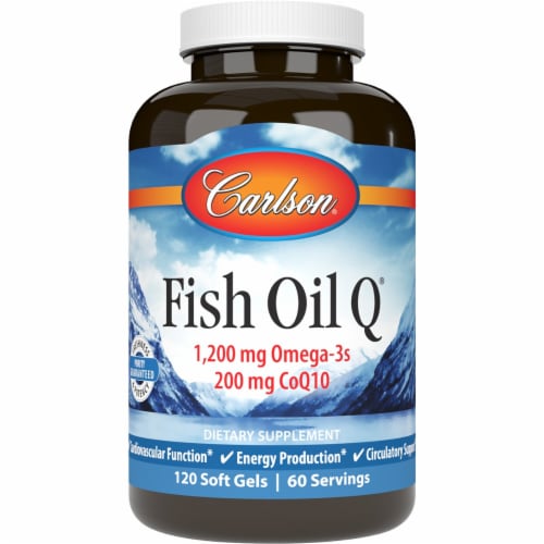 Carlson Fish Oil Q 120 Sgels Perspective: front