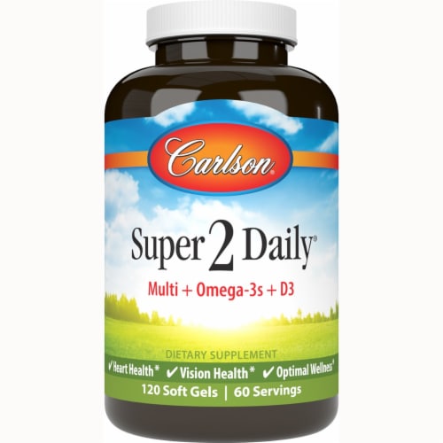 Carlson Super 2 Daily Vitamins Perspective: front