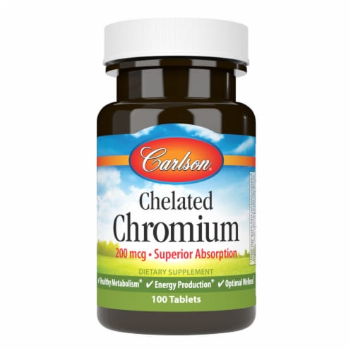 Carlson® Chelated Chromium 200 mg Perspective: front