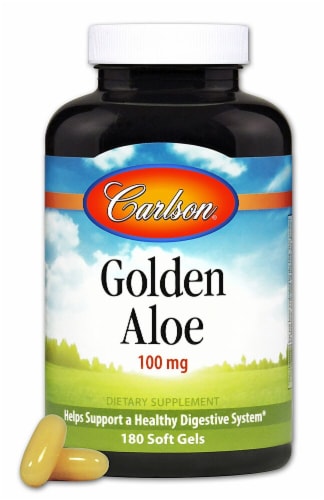 Carlson Golden Aloe Softgels 100 mg Perspective: front