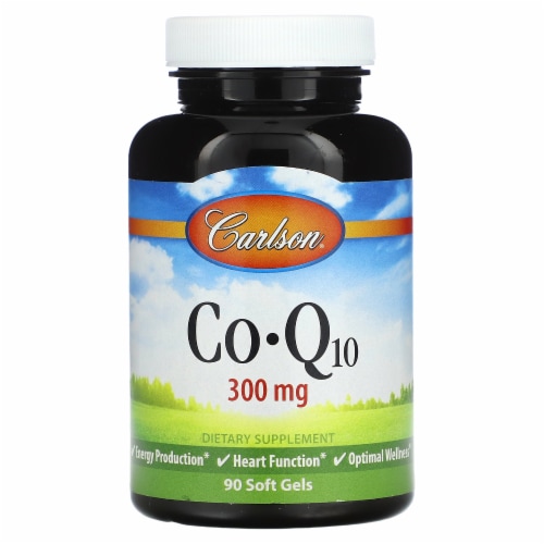 Carlson CoQ10 300 mg - 90 Soft Gels Perspective: front