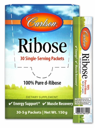 Carlson  100% Pure d-Ribose Ribose Packets Perspective: front