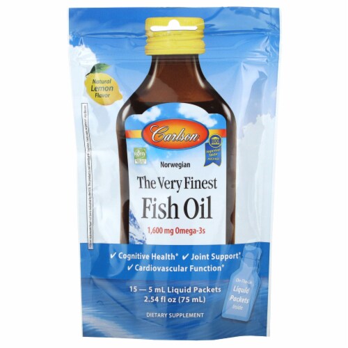 Carlson - The Very Finest Fish Oil Grab + Go Packets, Single-Serving