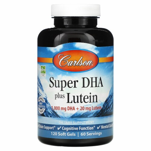 Carlson Super DHA Plus Lutein - 120 Soft Gels Perspective: front